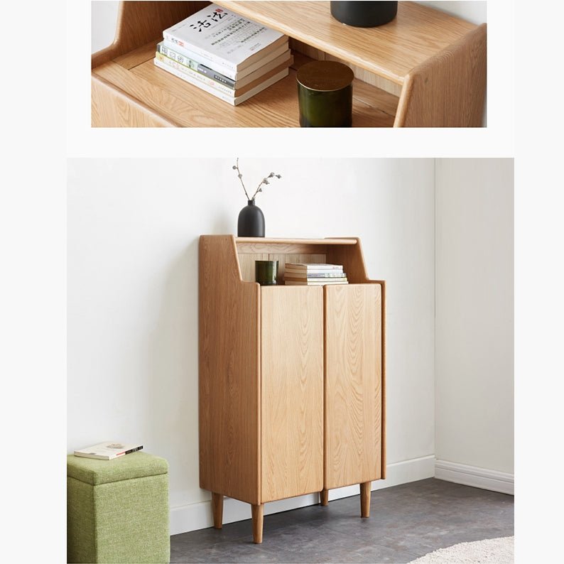 Jasper Entryway Shoe Storage, Light Oak - Miola