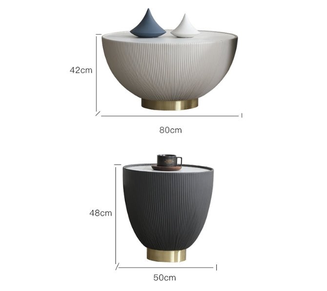 Theo Coffee Table Set, Black And White - Miola