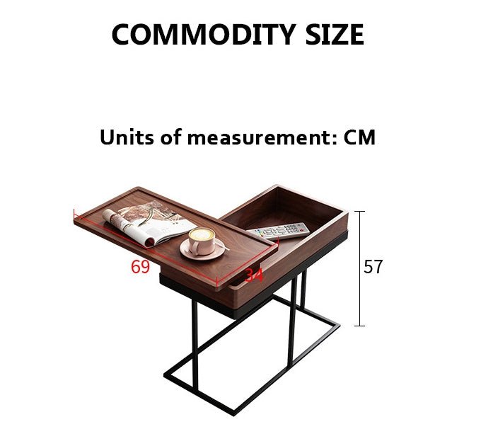 Hay Storage Side Table, Walnut - Miola
