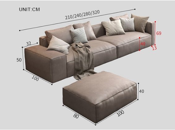 Hartste Three Seater Sofa, Leathaire - Miola