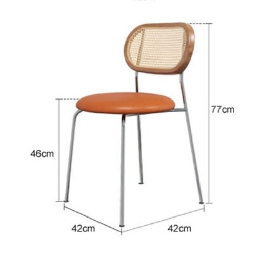 Ozzie Rattan Dining Chair, Round Seat Pad - Miola