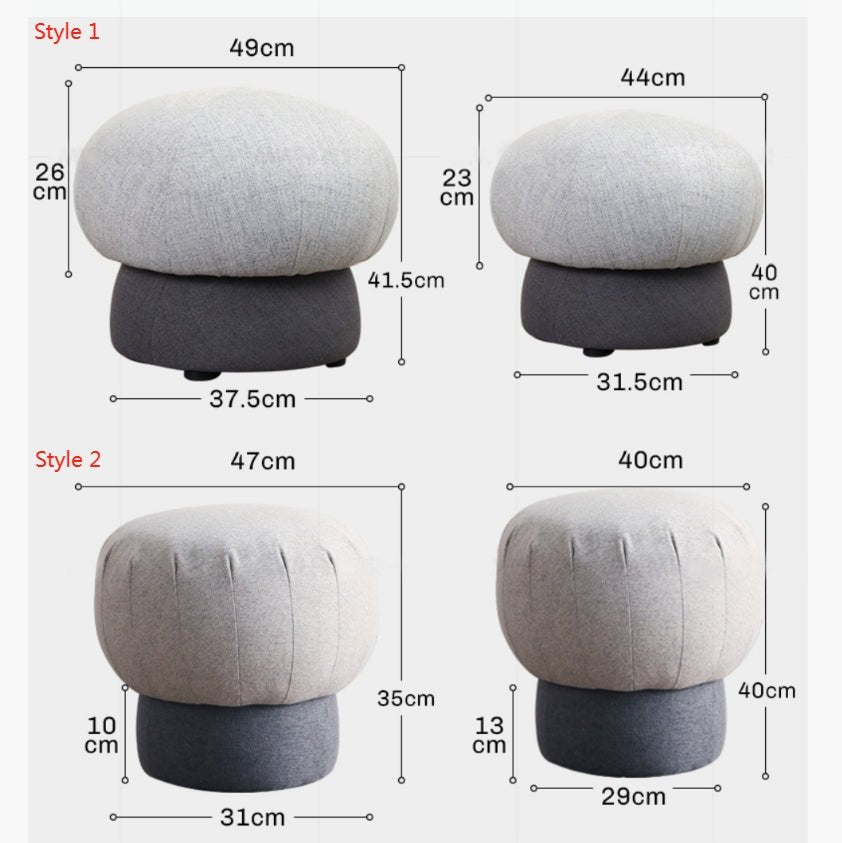 K82 MUSHROOM Kid Footstool, Multiple Color Available - Miola