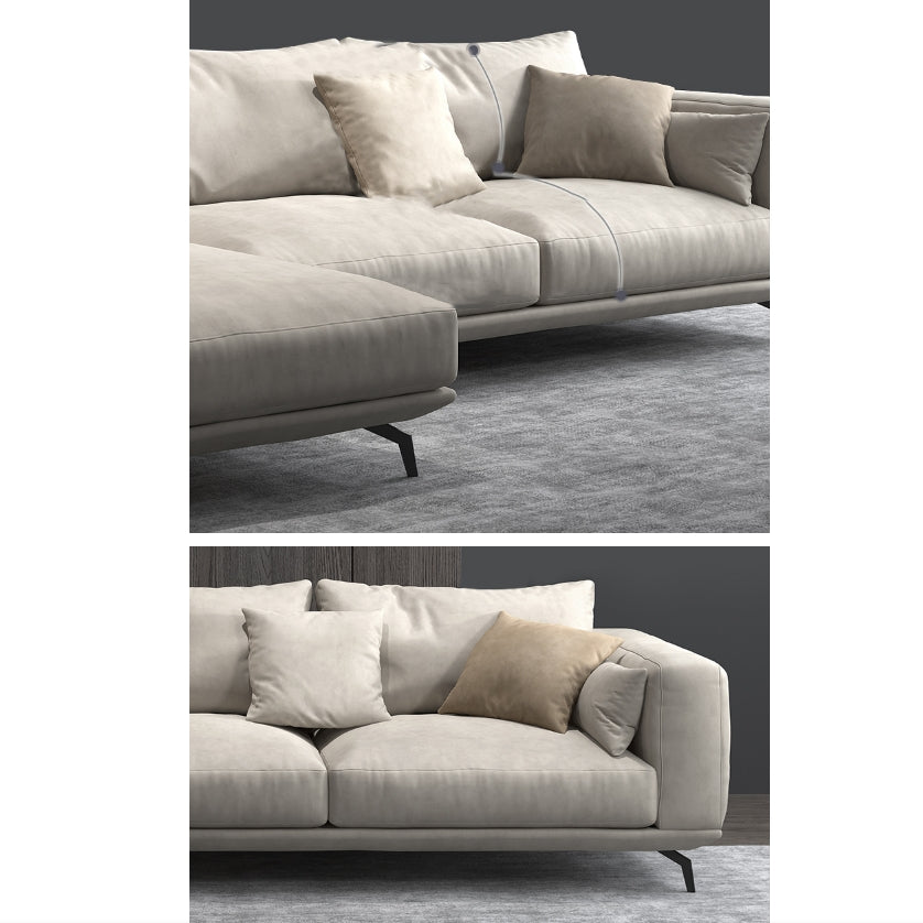 NR23 Four Seater Corner Sofa, Leathaire - Miola