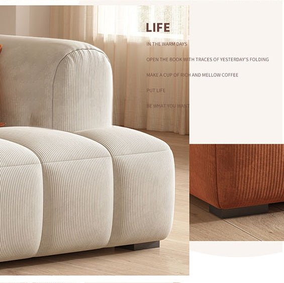 Arabella Module Sofa, Two Seater Sofa, Three Seater Sofa, Four Seater, Corduroy Fabric - Miola