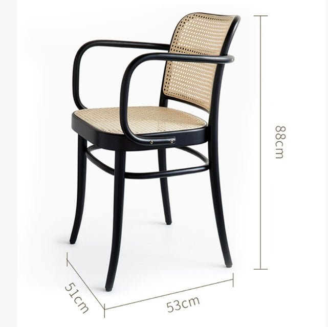 Vanesa Rattan Dining Chair, Oak - Miola
