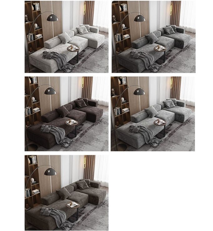 Yetta Three Seater, Four Seater Sofa, Corner Sofa, Grey Velvet - Miola