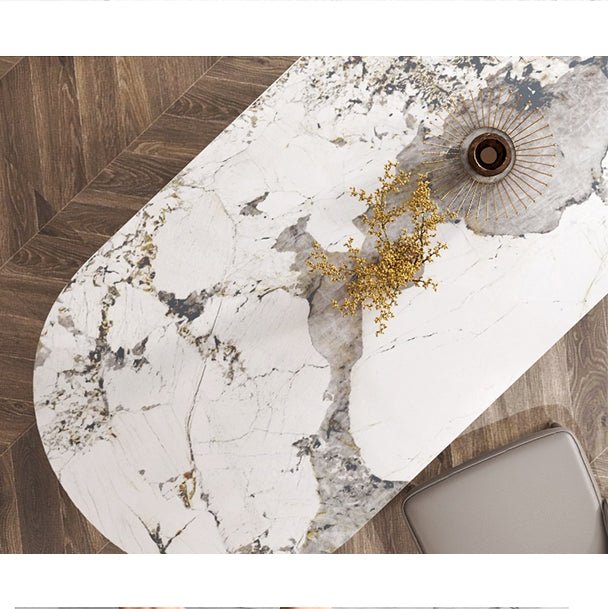 Costanza Dining Table, Sintered Stone, White - Miola