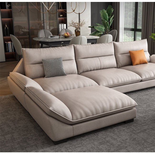 Quinn Four Seater Sofa, Leathaire - Miola
