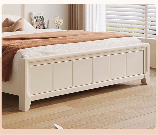 Agnes King Size / Super King Size Bed With Storage, Cream - Miola