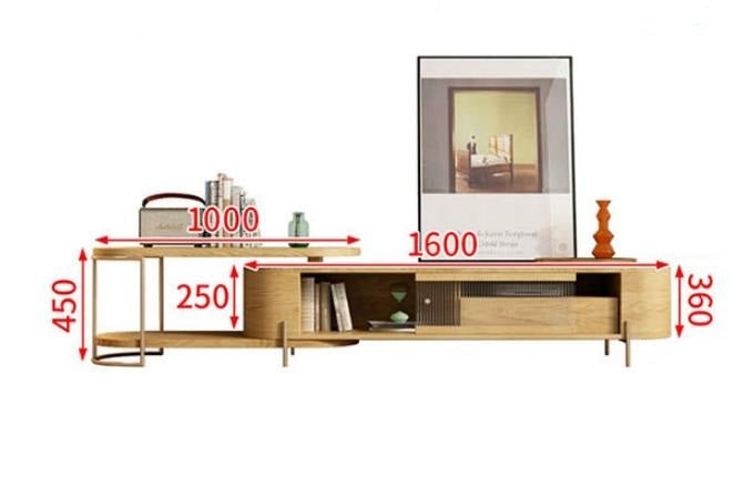 Amanda Living Room Set, Amanda Coffee Table and TV Stand, Light Oak - Miola