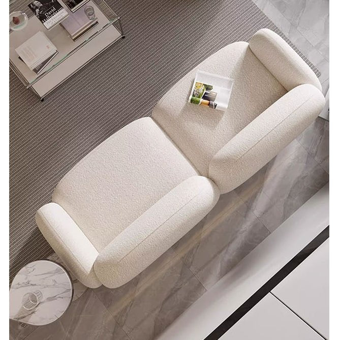 Caden Cloud Two Seater Sofa, White Boucle - Miola