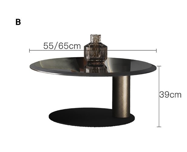 Gold Nesting Coffee Table, With Black Side Table - Miola