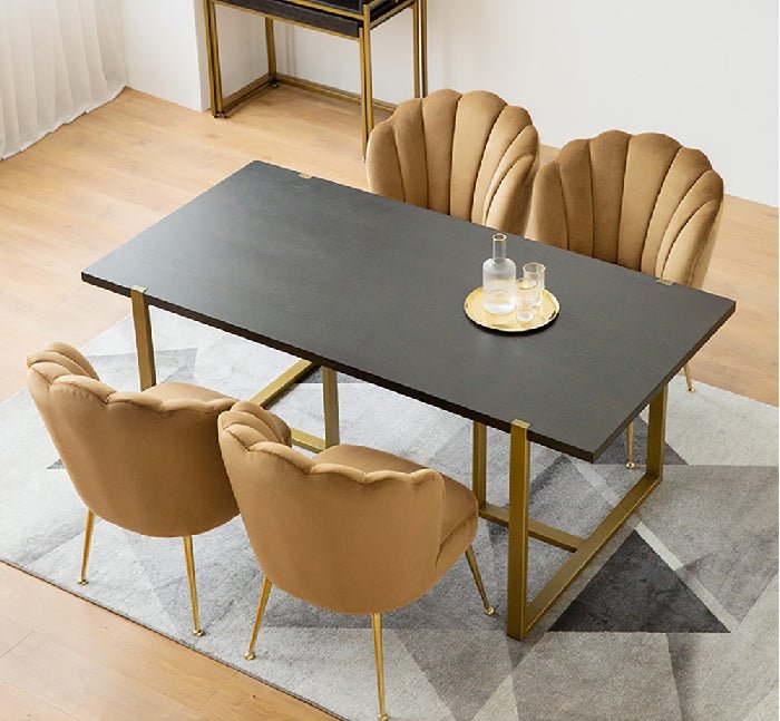 Dwight Dining Chair, Gold Frame - Miola
