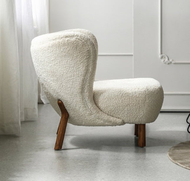 Lilla Petra Lounge Chair, Short Hair, Boucle - Miola