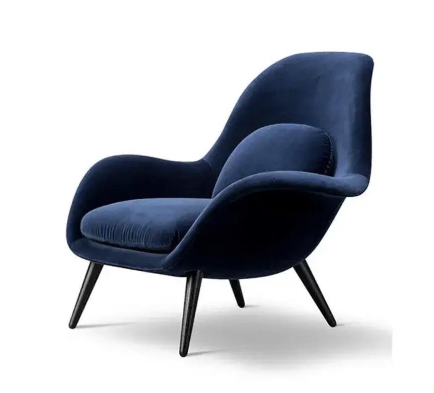 Fredericia Swoon Armchair And Footstool, Velvet - Miola