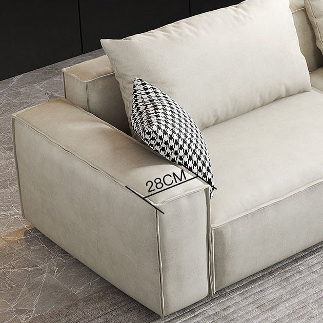 R67 Anselm Three Seater Sofa, Leathaire - Miola