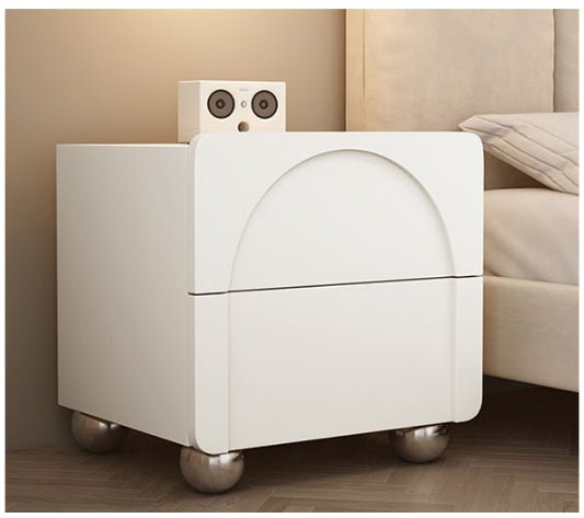 Niomi Bedside Table, Cream - Miola