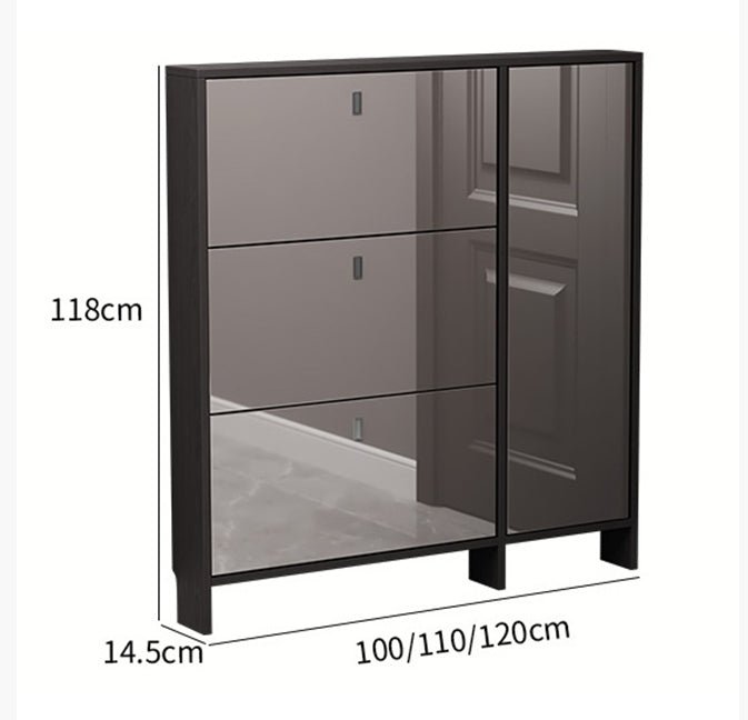 Knauss Mirrored Shoe Storage, Halllway - Miola