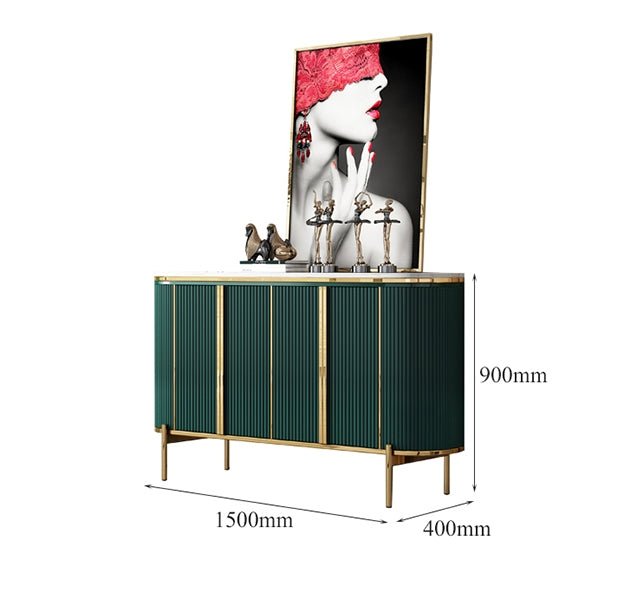 Elec Sideboard, Green & Gold - Miola