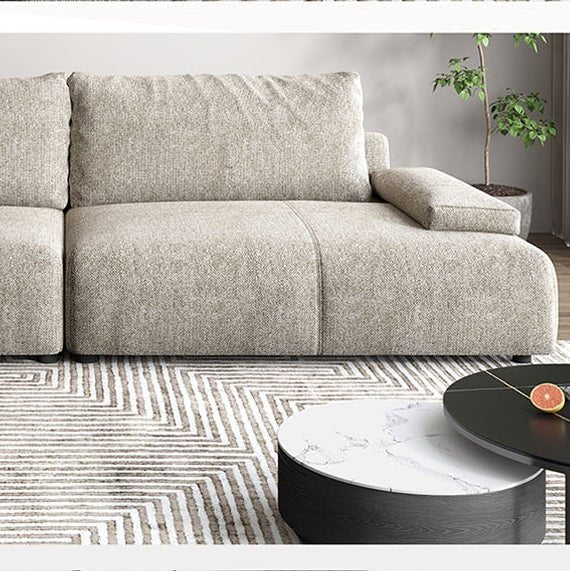 Hank L10 Four Seater Sofa, Linen - Miola