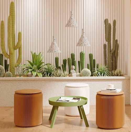 Accordion Classic Stool, Kraft Paper - Miola