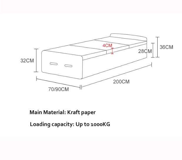 Accordion Folding Single Bed - Miola