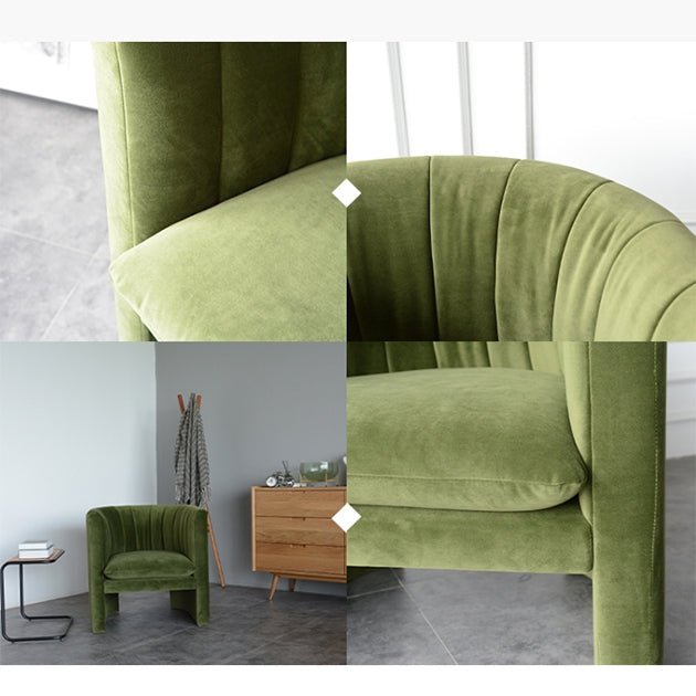 Edwick Armchair, Green Velvet - Miola