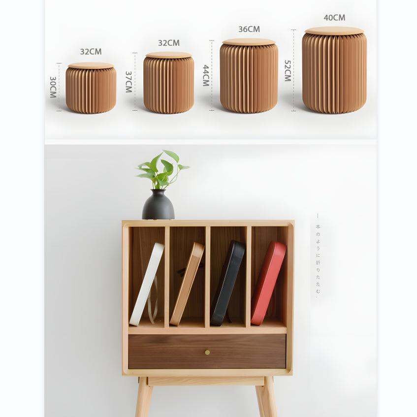 Accordion Classic Stool, Kraft Paper - Miola