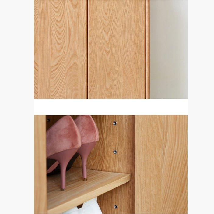 Jasper Entryway Shoe Storage, Light Oak - Miola