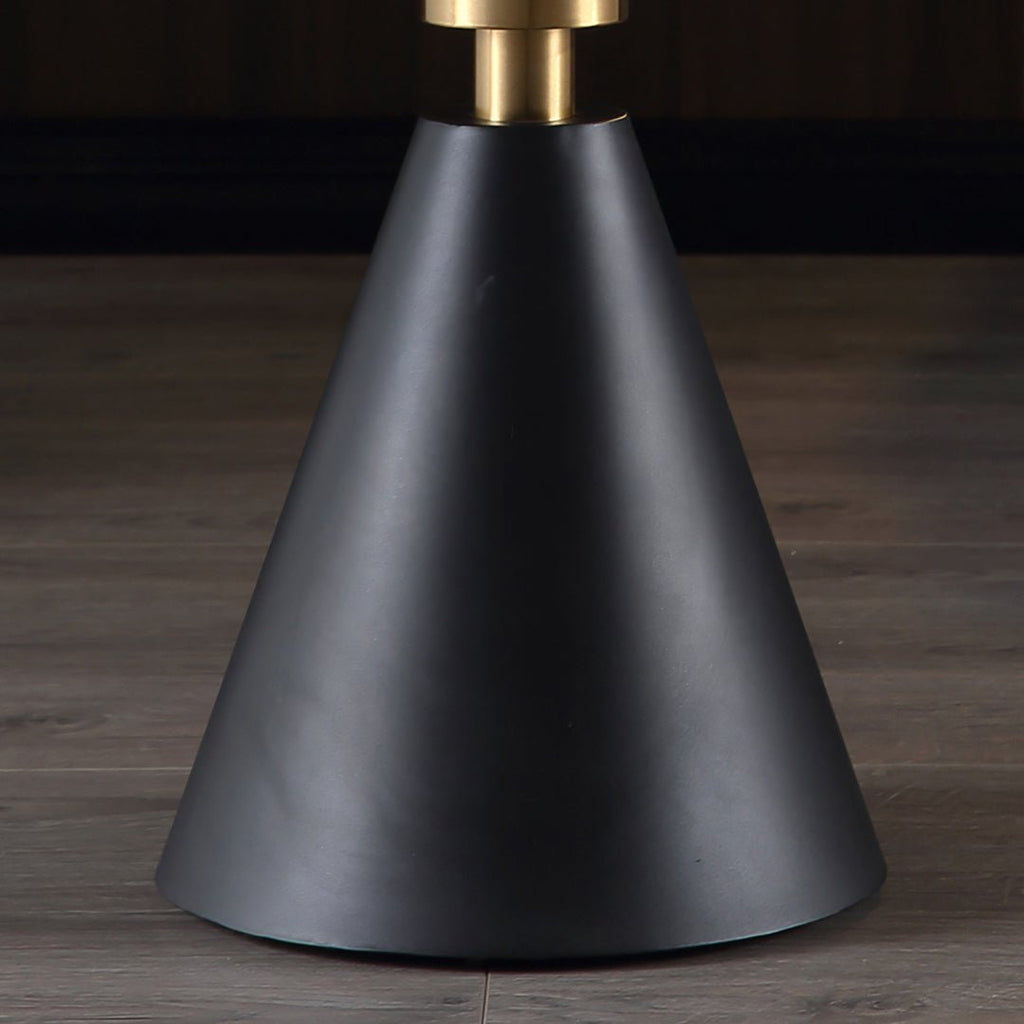 Modern Side Table with Marble Top and Metal Base - Miola