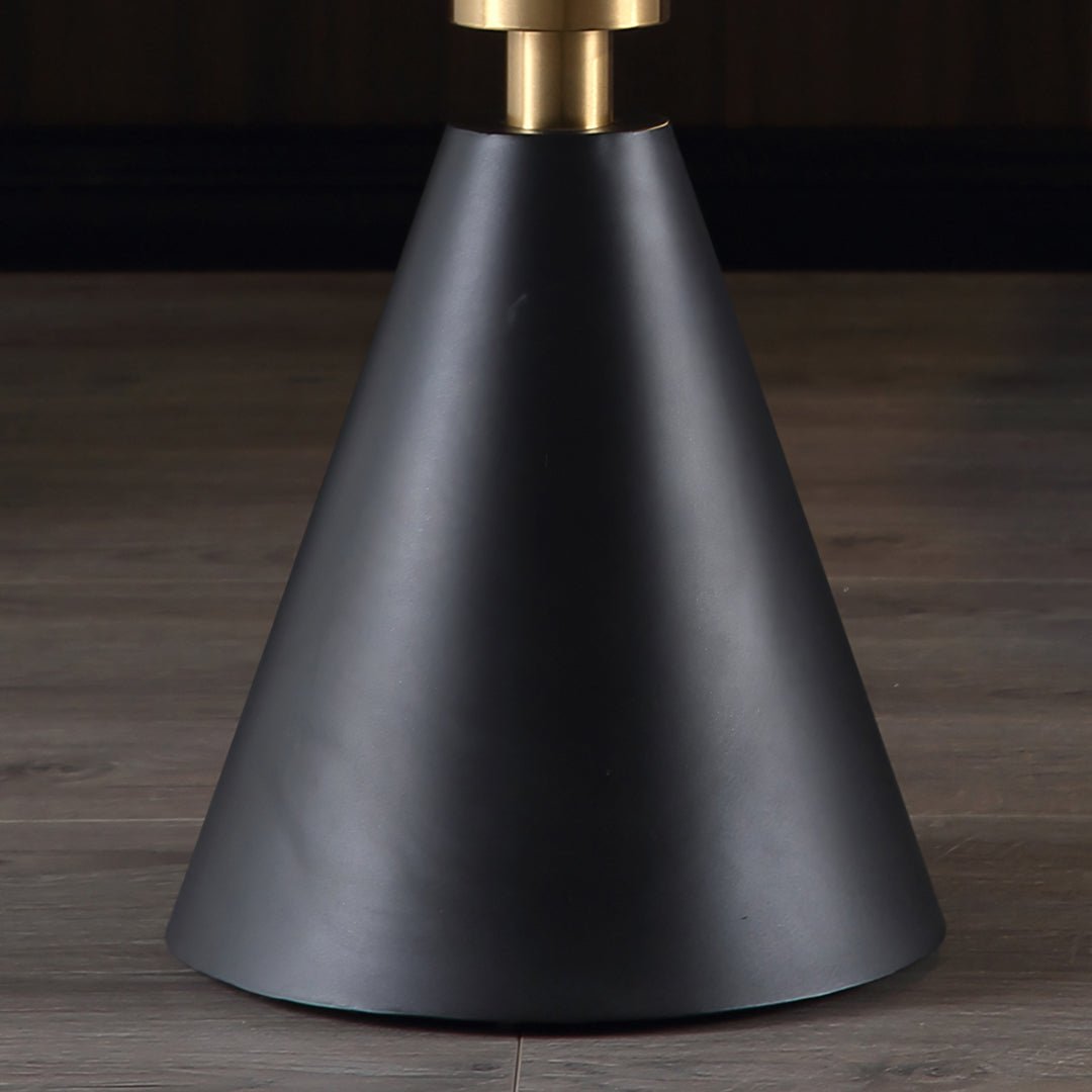 Modern Side Table with Marble Top and Metal Base - Miola