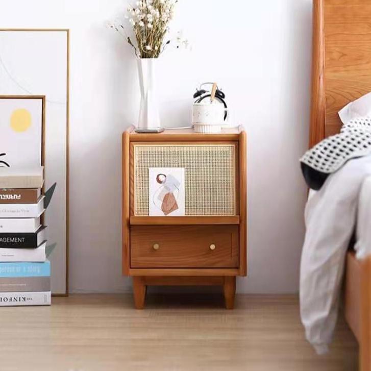 Radiogram Bedside Table, Walnut - Miola