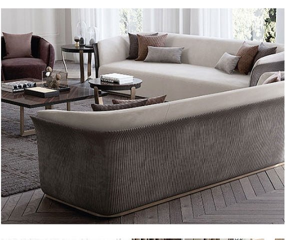 Demure Three Seater Sofa, Velvet - Miola