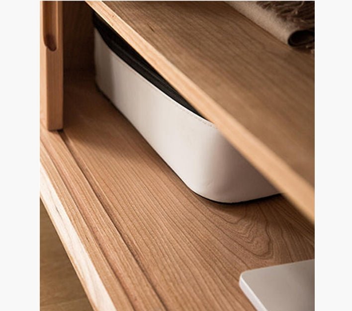 Randal Cane TV Stand, Natural Rattan & Wood - Miola
