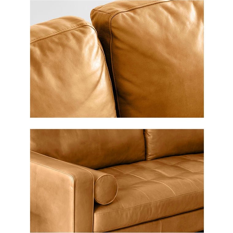 Porto Three Seater Sofa, Real Leather - Miola