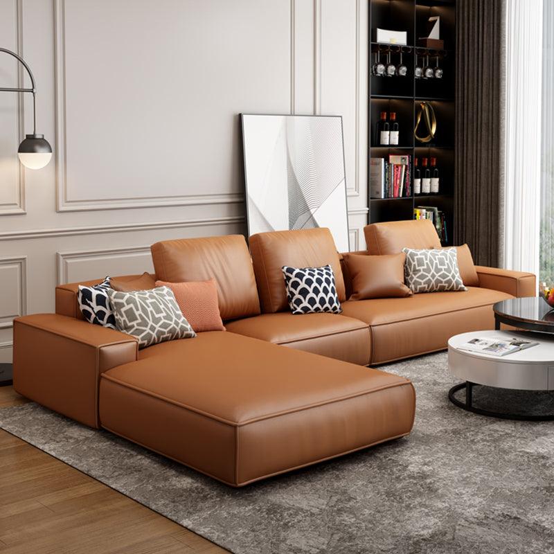 Nevaeh Three Seater Corner Sofa, Leathaire - Miola