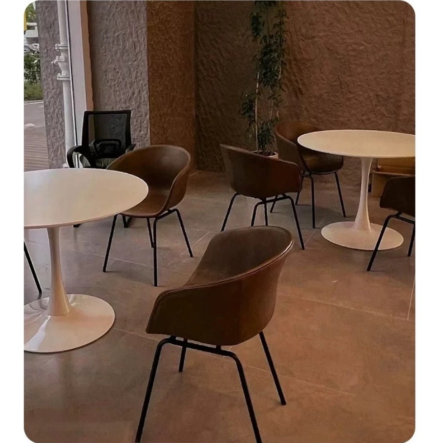 A Set of 2 Herron Dining Chairs, PU Leather - Miola