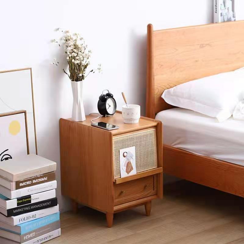 Radiogram Bedside Table, Walnut - Miola