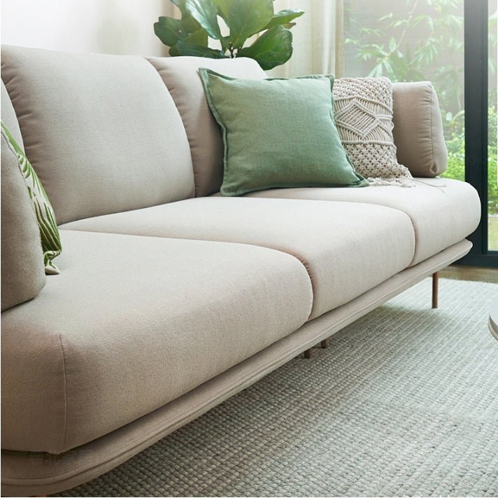 U182 Two Seater, Three Seater, Modular Sofa, Off - White Cotton Linen - Miola