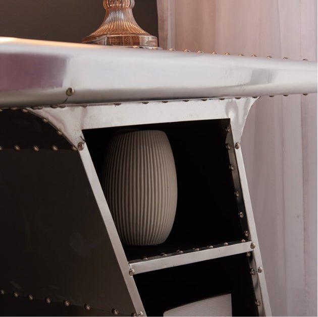 Timothy Oulton Aviator Aviation Desk, Office Desk, Aluminium - Miola