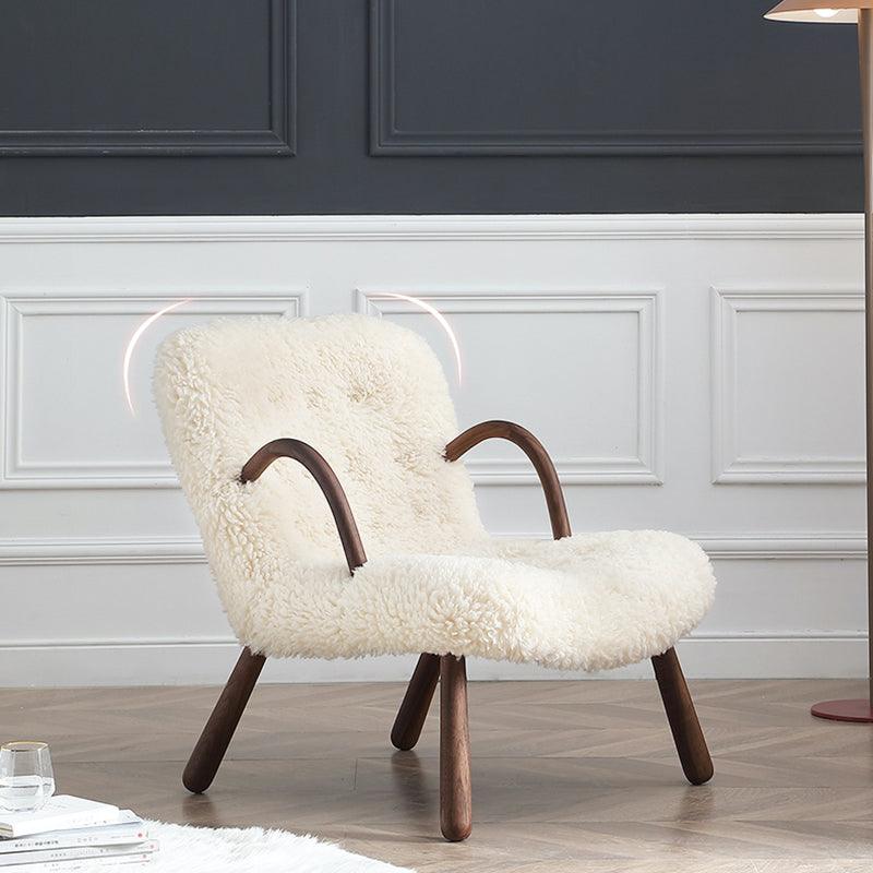 Philip Arc Armchair And Ottoman, Boucle - Miola
