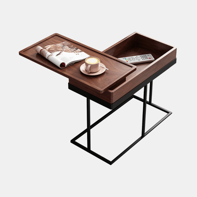 Hay Storage Side Table, Walnut - Miola