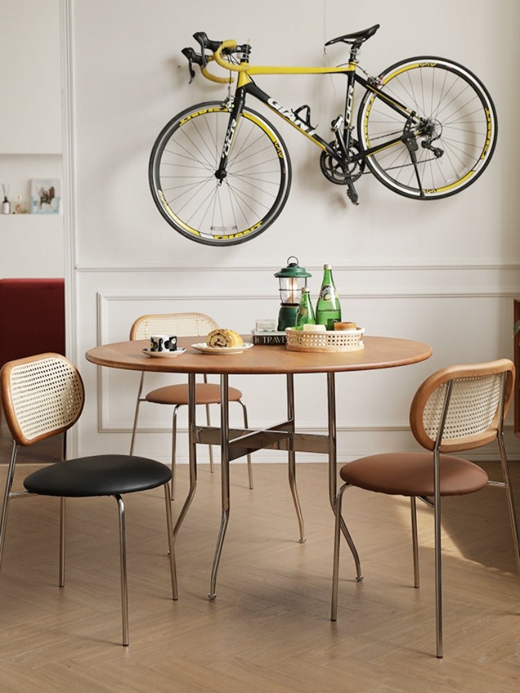 Ozzie Rattan Dining Chair, Round Seat Pad - Miola