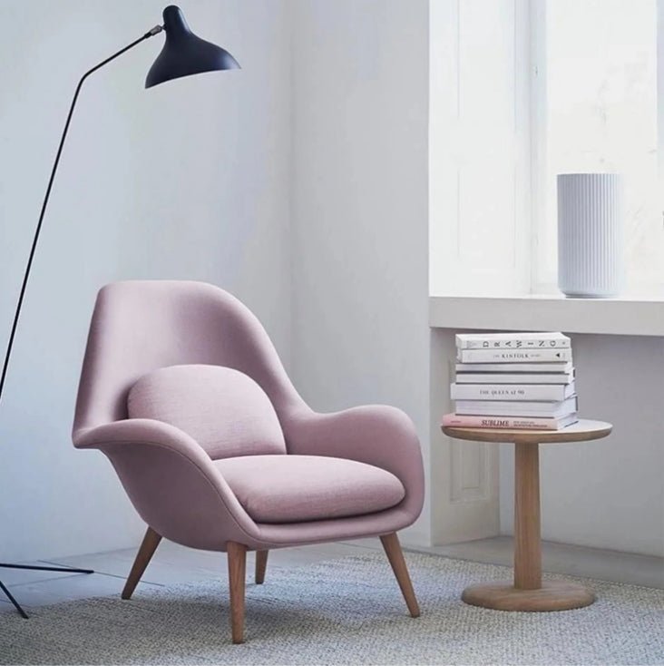 Fredericia Swoon Armchair And Footstool, Velvet - Miola