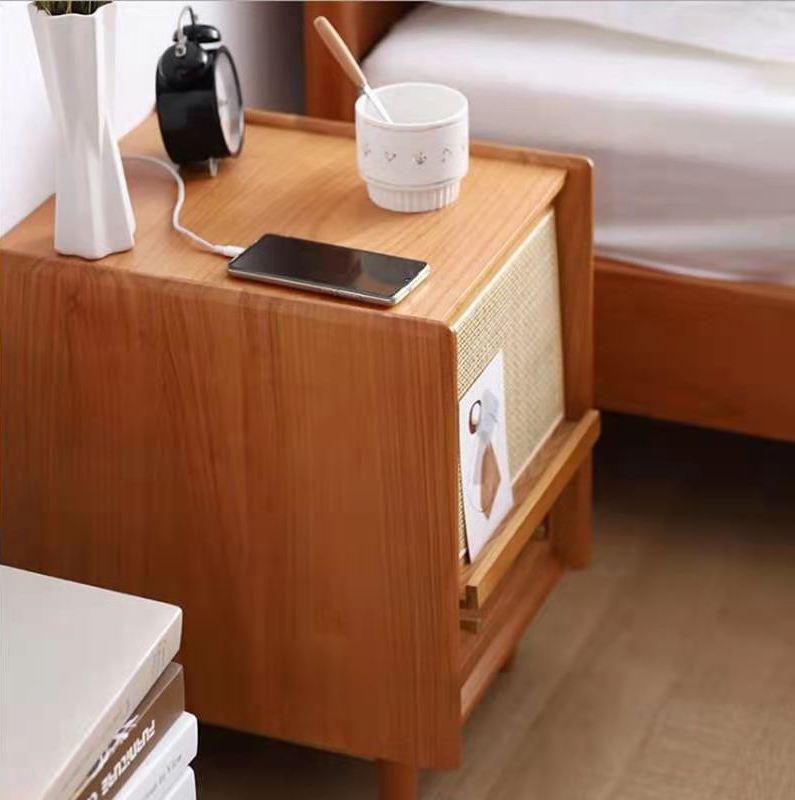 Radiogram Bedside Table, Walnut - Miola