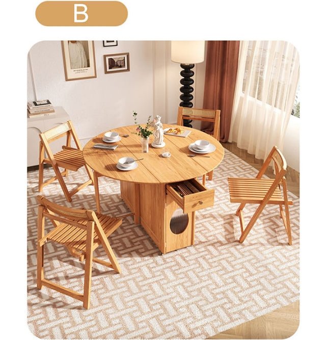 Ainsley Folding Extendable Dining Table, Wood - Miola