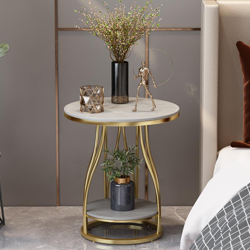 Amos Side Table, Gold Base - Miola