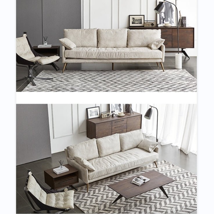 Luna Three Seaters Sofa, Three Seater Corner Sofa, Real Leather - Miola
