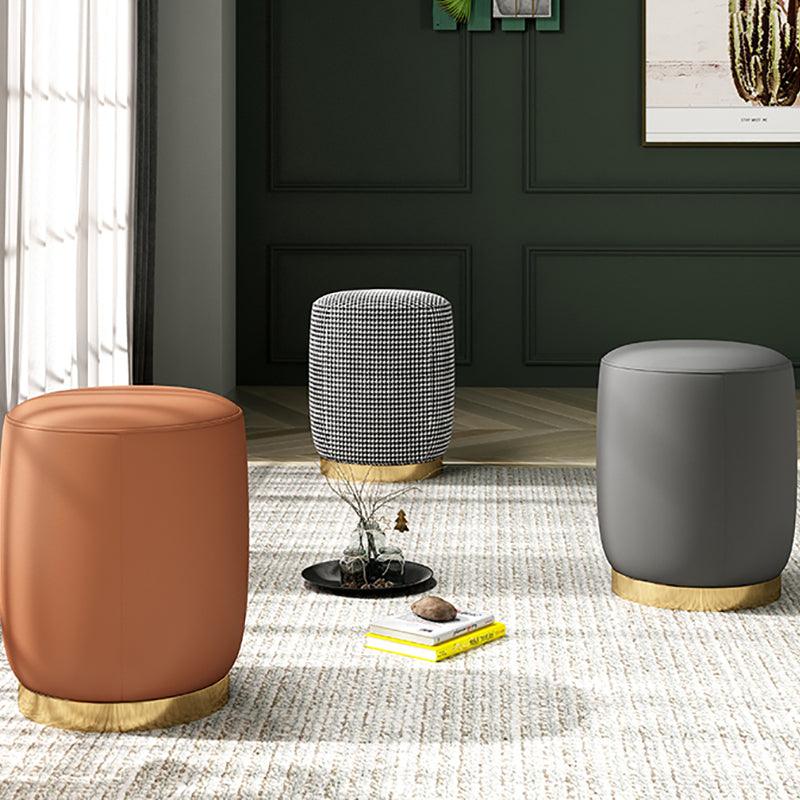 N89 Round Stool, Leather/ Velvet - Miola
