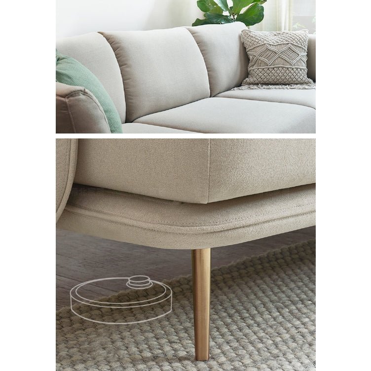 U182 Two Seater, Three Seater, Modular Sofa, Off - White Cotton Linen - Miola